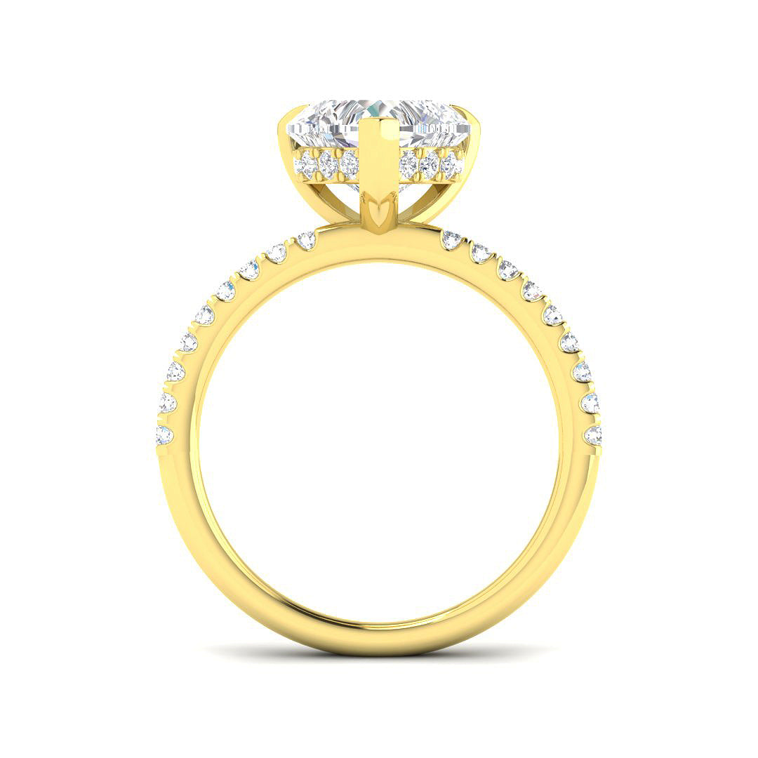9ct Yellow Gold 2.36ct E VS2 Laboratory Grown CVD Ring
