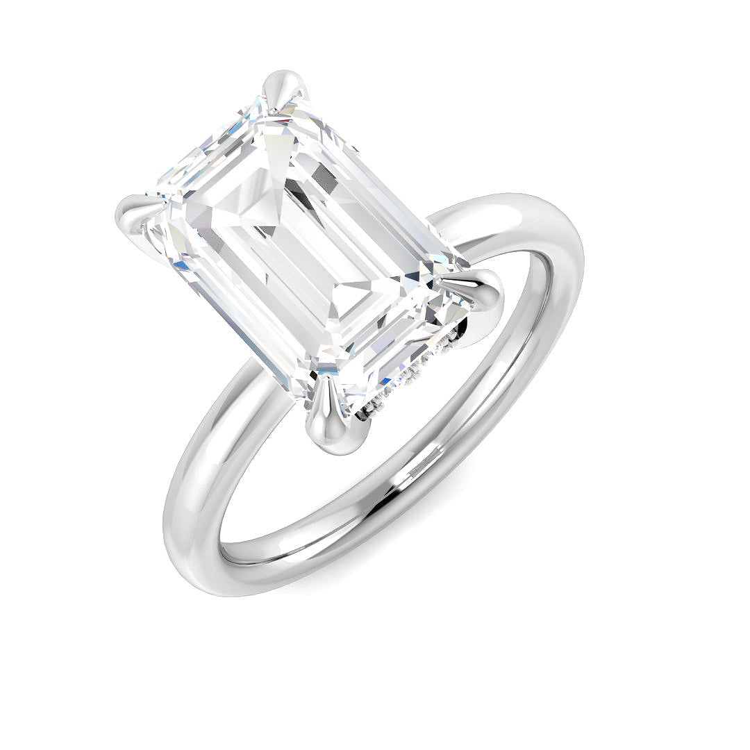 9ct White Gold 4.20ct E VS1 Laboratory Grown CVD Ring
