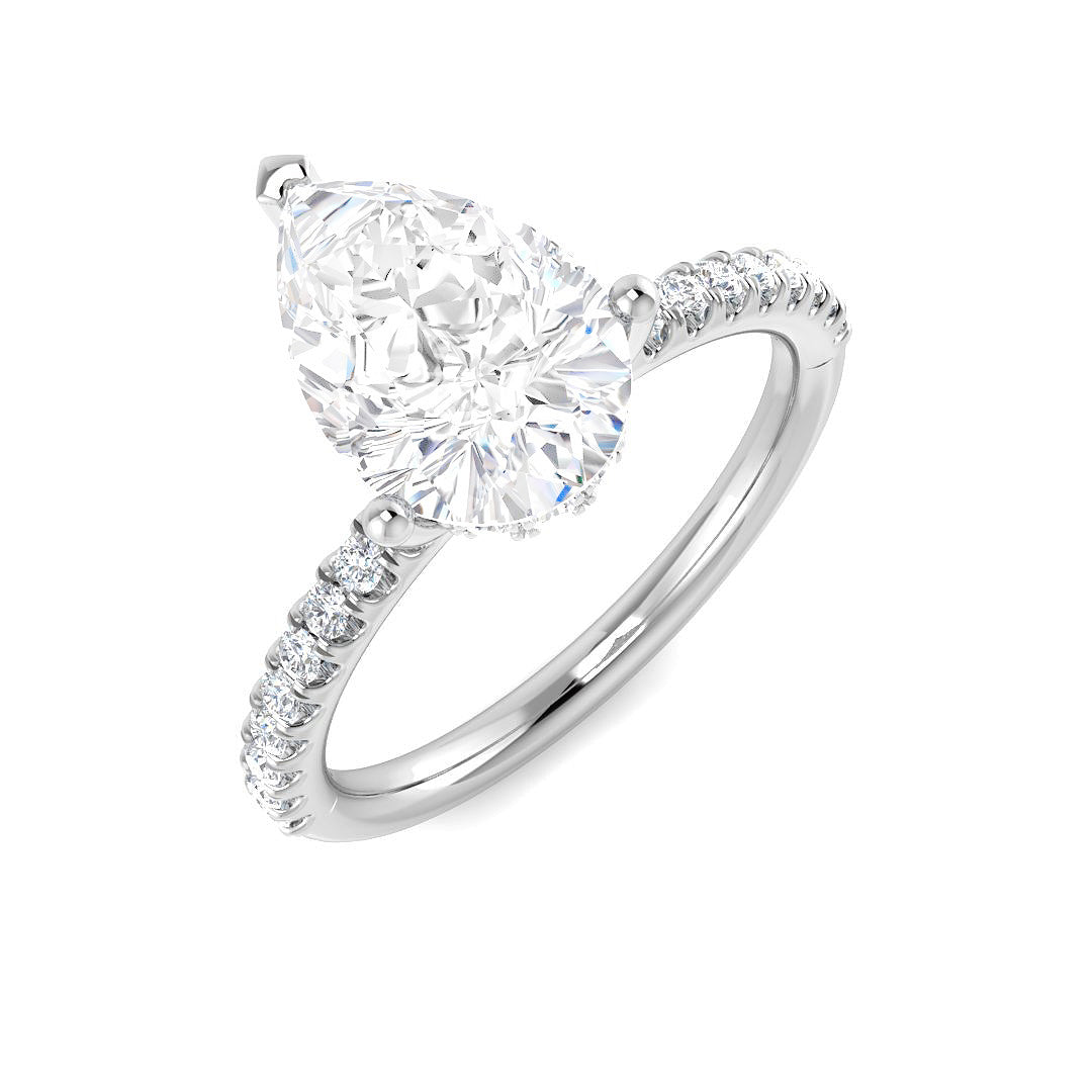 9ct White Gold 2.36ct D VS2 Laboratory Grown CVD Ring
