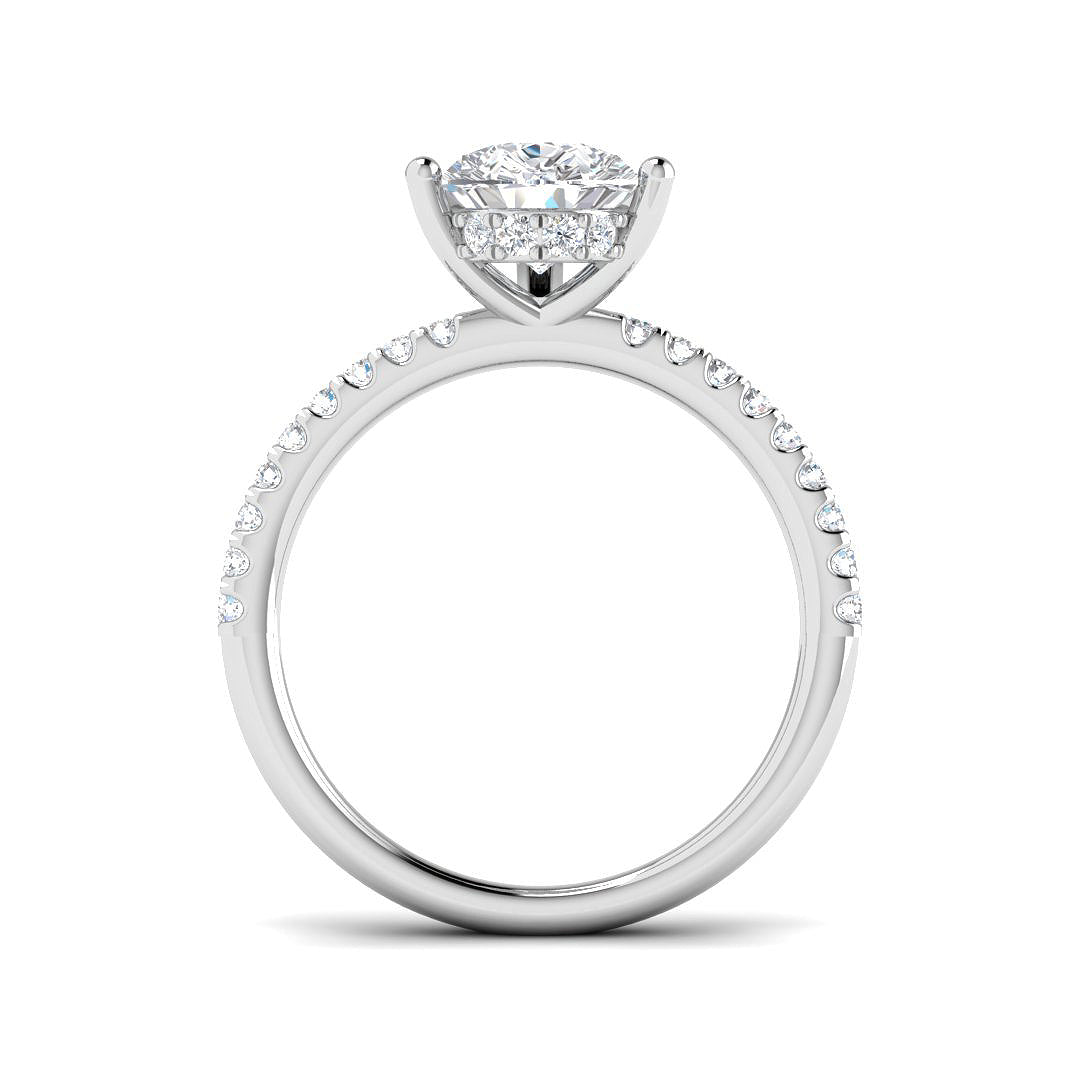 9ct White Gold 2.37ct D VS2 Laboratory Grown CVD Ring