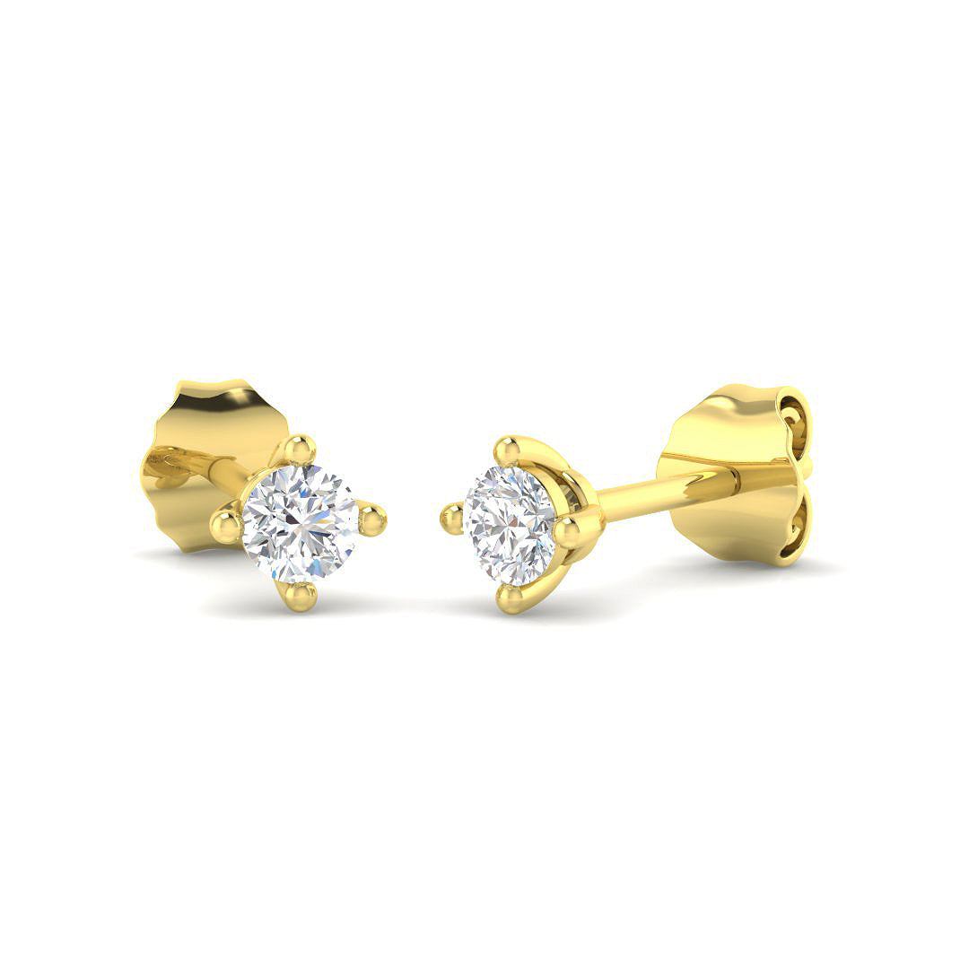 9ct Yellow Gold 0.19ct G SI2 Diamond Earrings