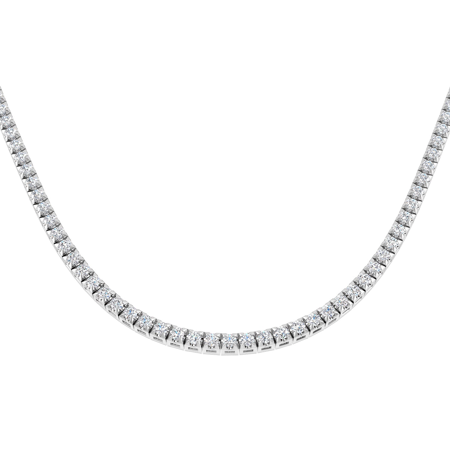 9ct White Gold 4.17ct G SI2 Diamond Necklace
