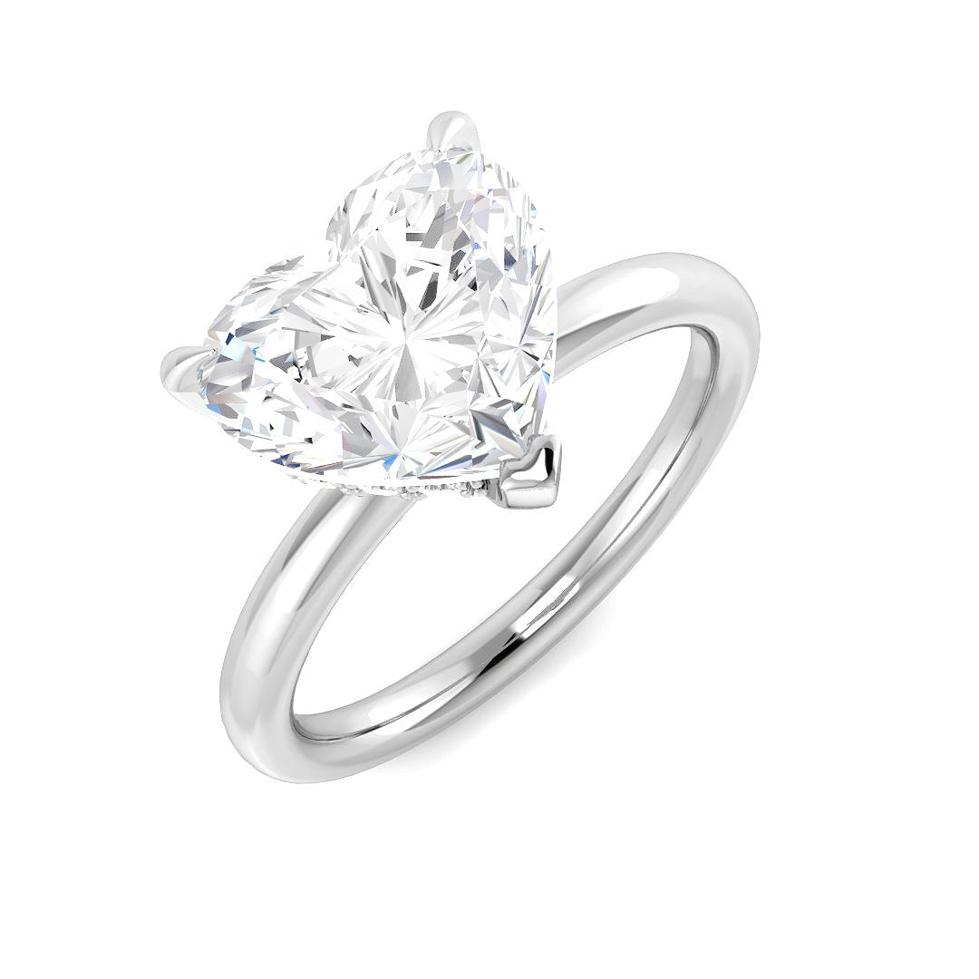 Platinum 3.19ct E VS2 Laboratory Grown CVD Ring