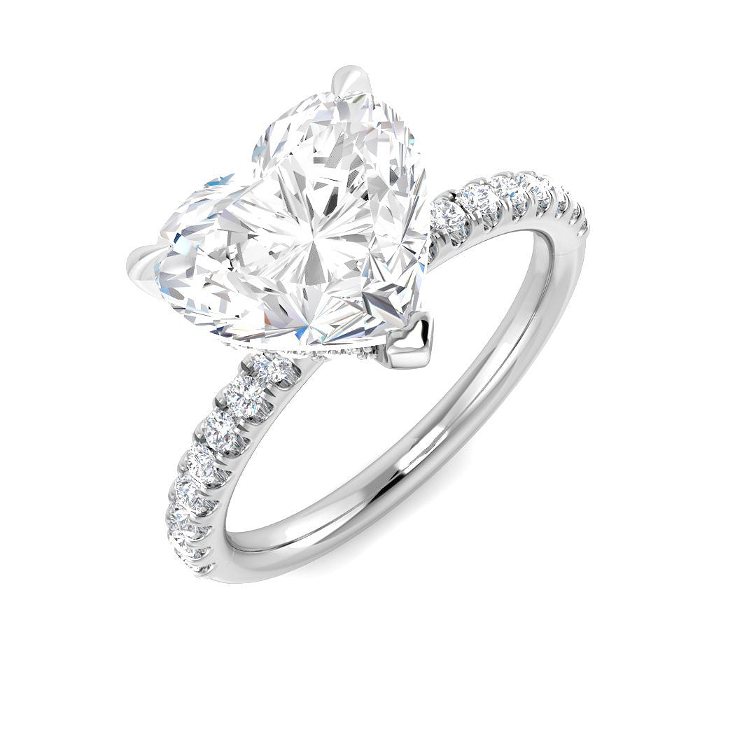 Platinum 3.40ct E VS2 Laboratory Grown CVD Ring
