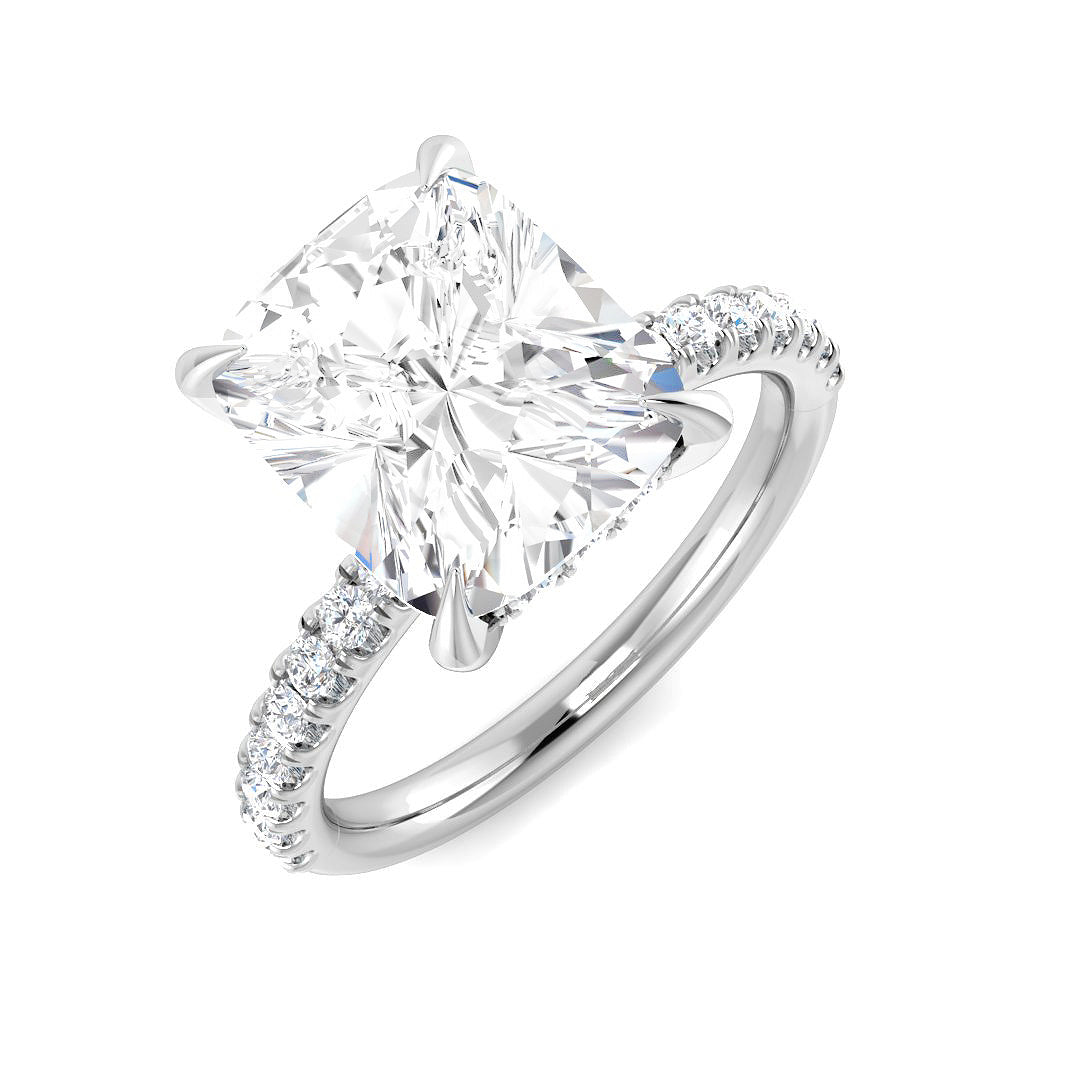Platinum 4.46ct E VS2 Laboratory Grown CVD Ring