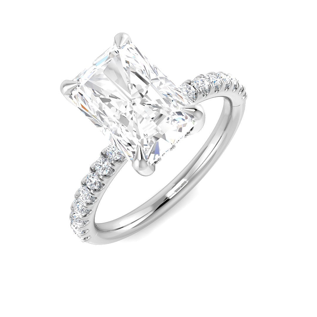 Platinum 3.38ct E VS2 Laboratory Grown CVD Ring
