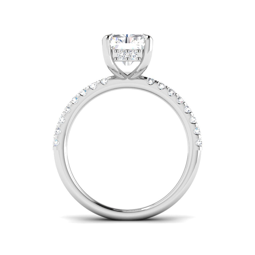 Platinum 3.38ct E VS2 Laboratory Grown CVD Ring