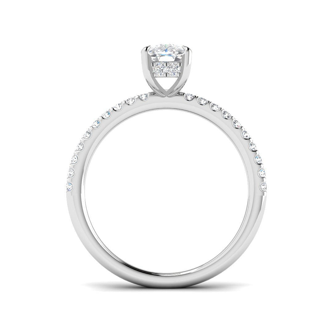 Platinum 1.28ct E VS2 Laboratory Grown CVD Ring
