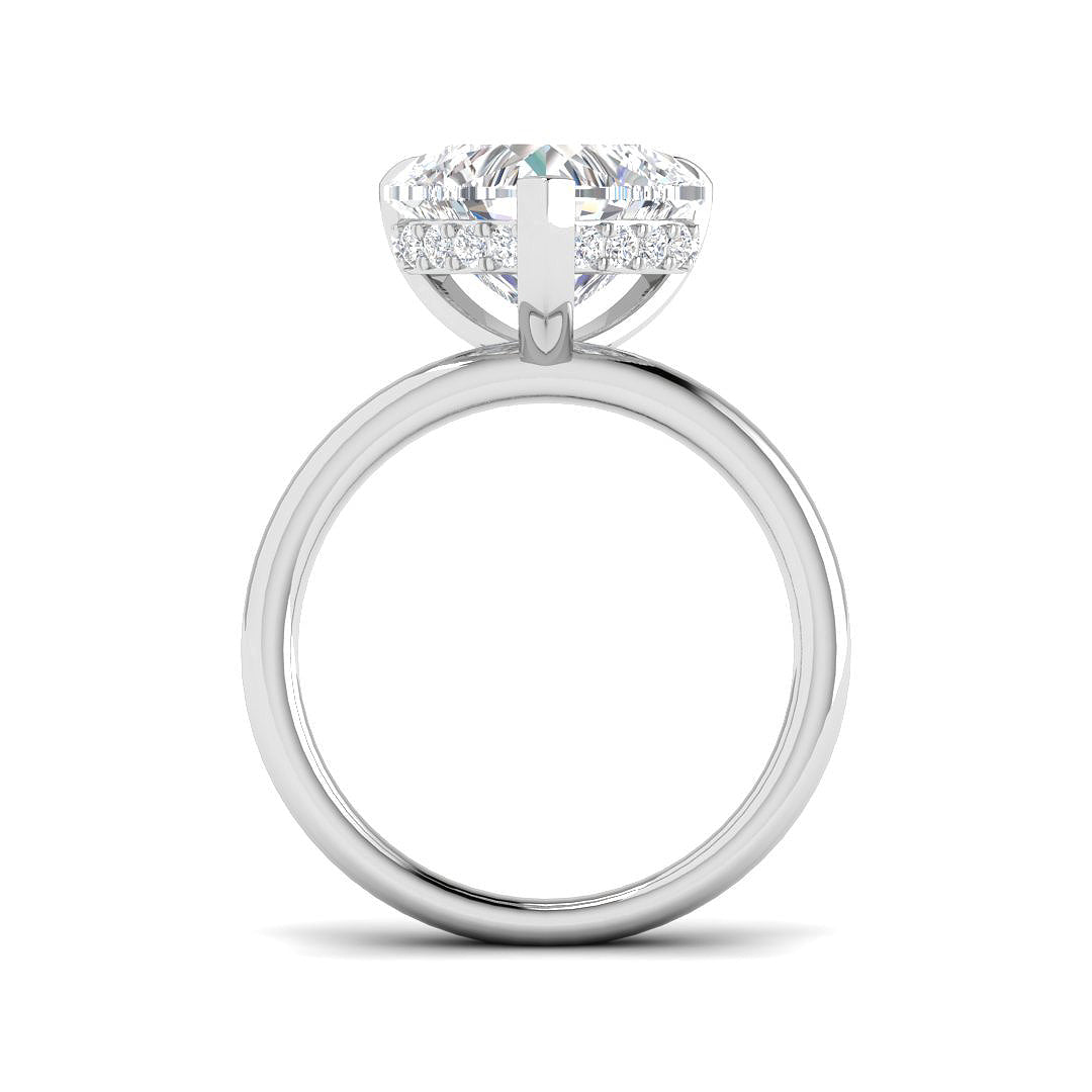 9ct White Gold 4.22ct E VS2 Laboratory Grown CVD Ring