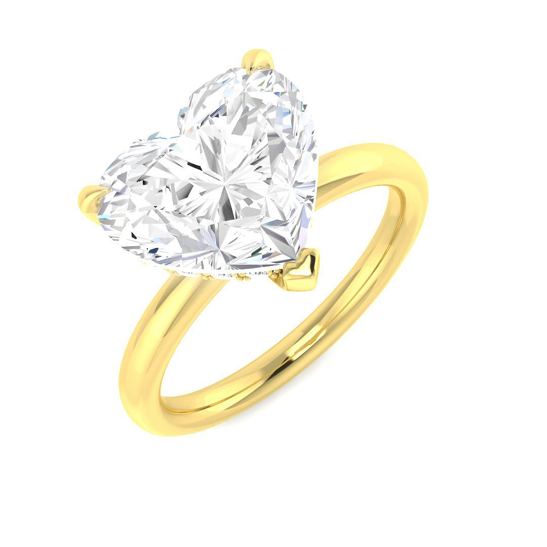 9ct Yellow Gold 4.21ct E VS2 Laboratory Grown CVD Ring