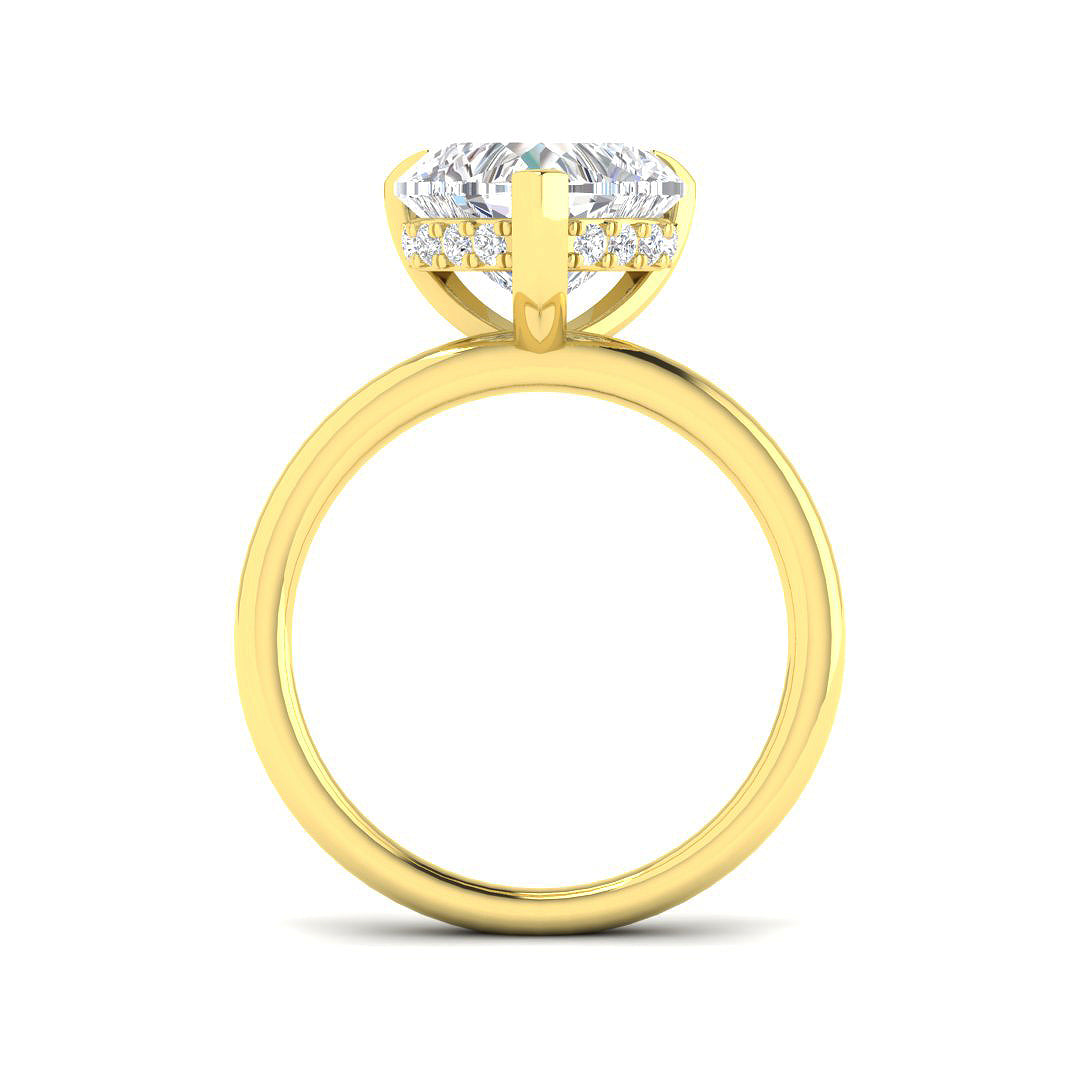 9ct Yellow Gold 3.18ct E VS2 Laboratory Grown CVD Ring
