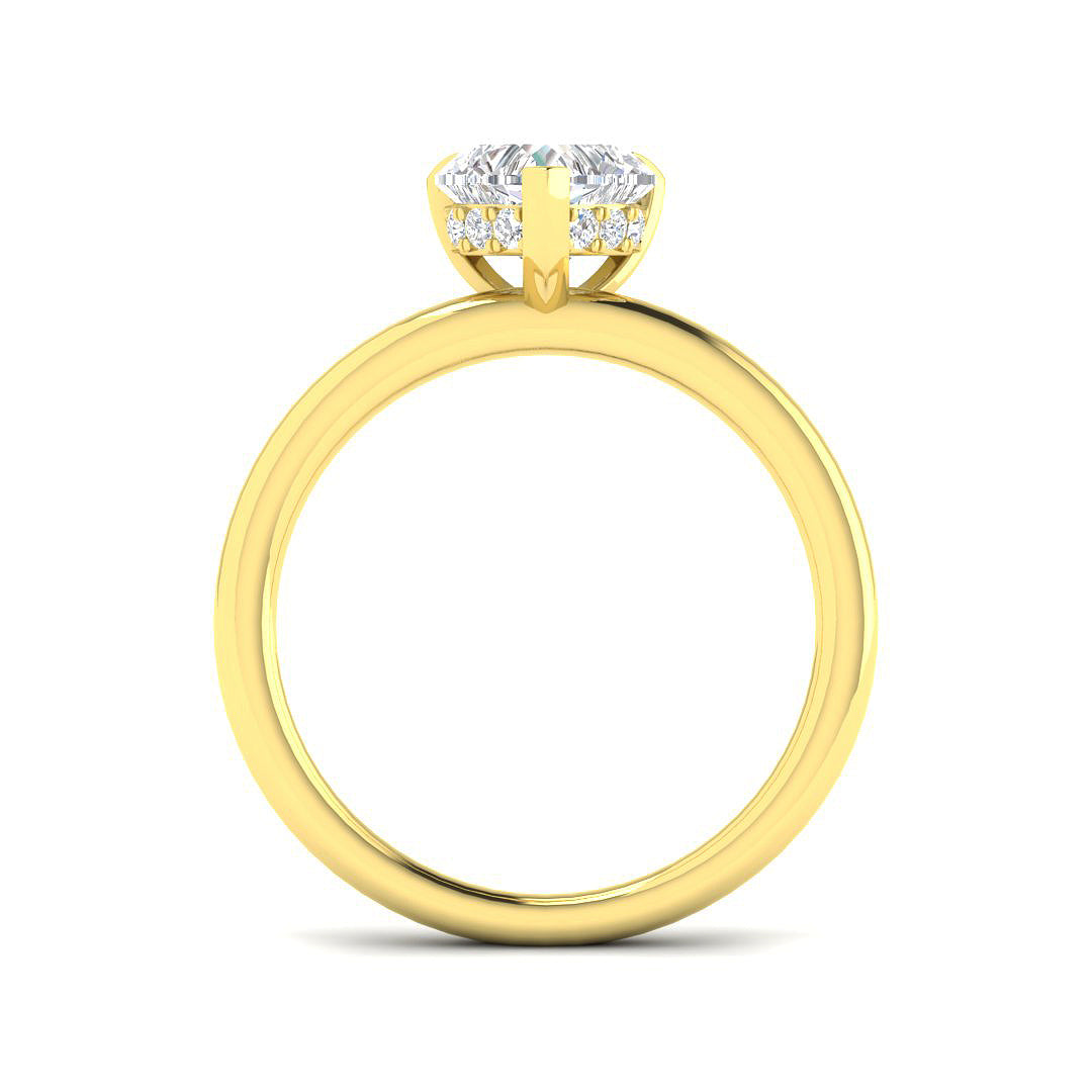 9ct Yellow Gold 1.11ct D VS1 Laboratory Grown CVD Ring