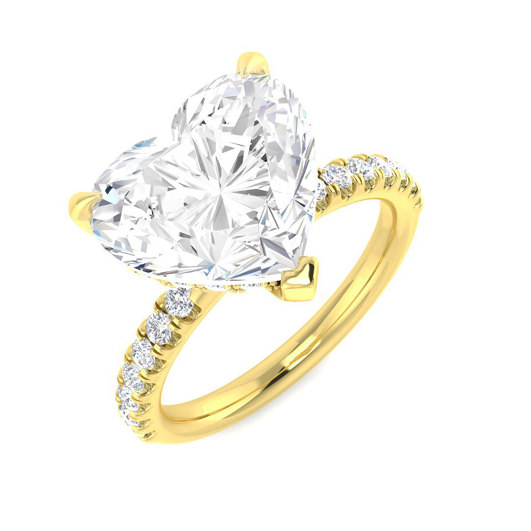 9ct Yellow Gold 5.51ct E VS1 Laboratory Grown CVD Ring