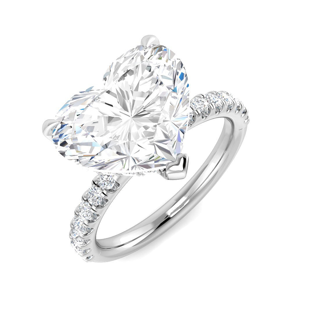9ct White Gold 5.49ct E VS1 Laboratory Grown CVD Ring