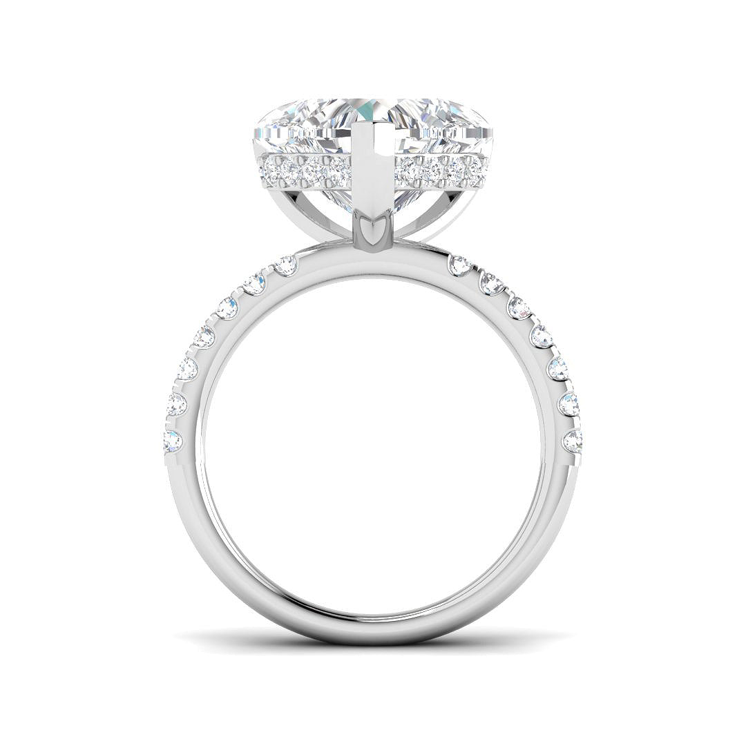 9ct White Gold 5.49ct E VS1 Laboratory Grown CVD Ring