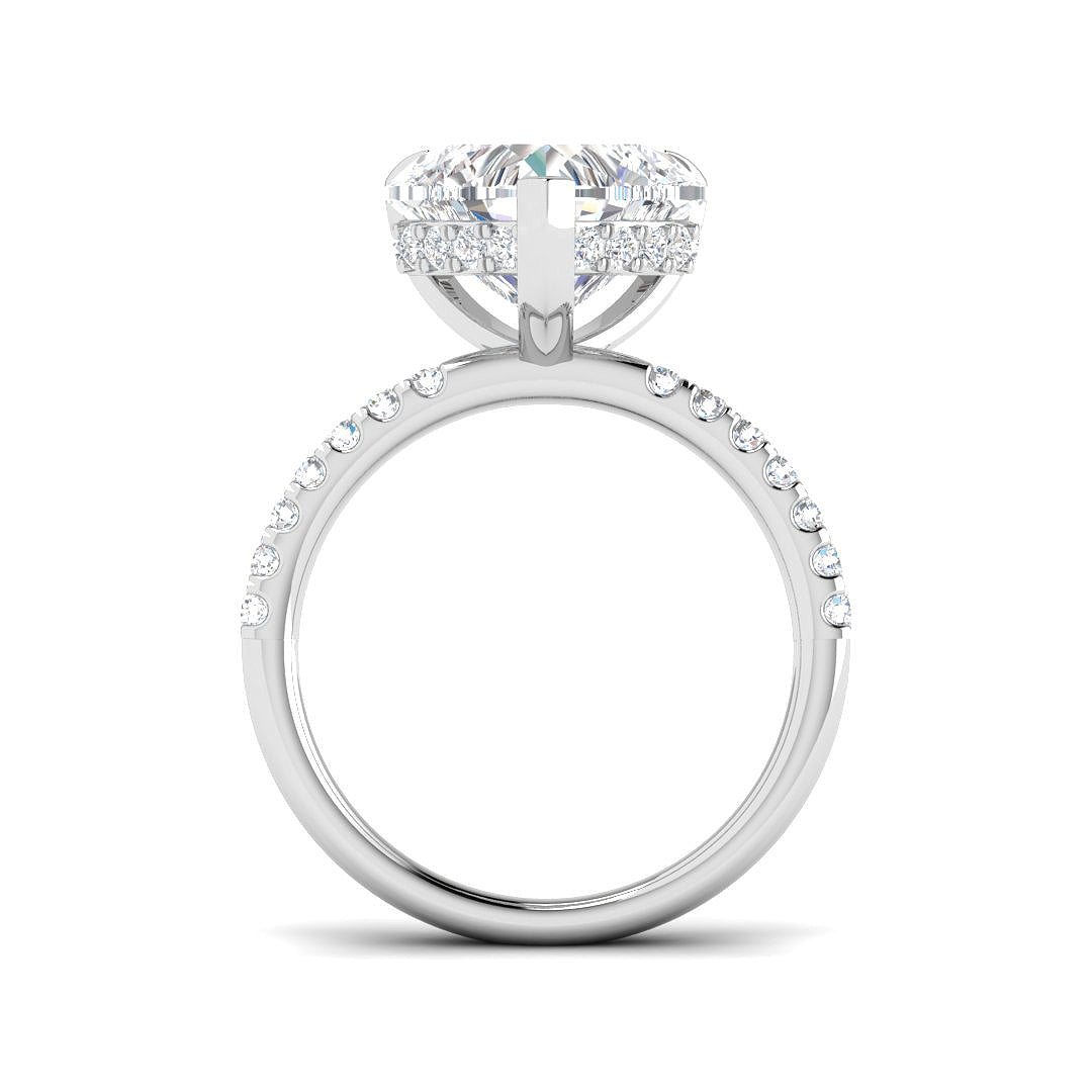 9ct White Gold 4.46ct E VS2 Laboratory Grown CVD Ring