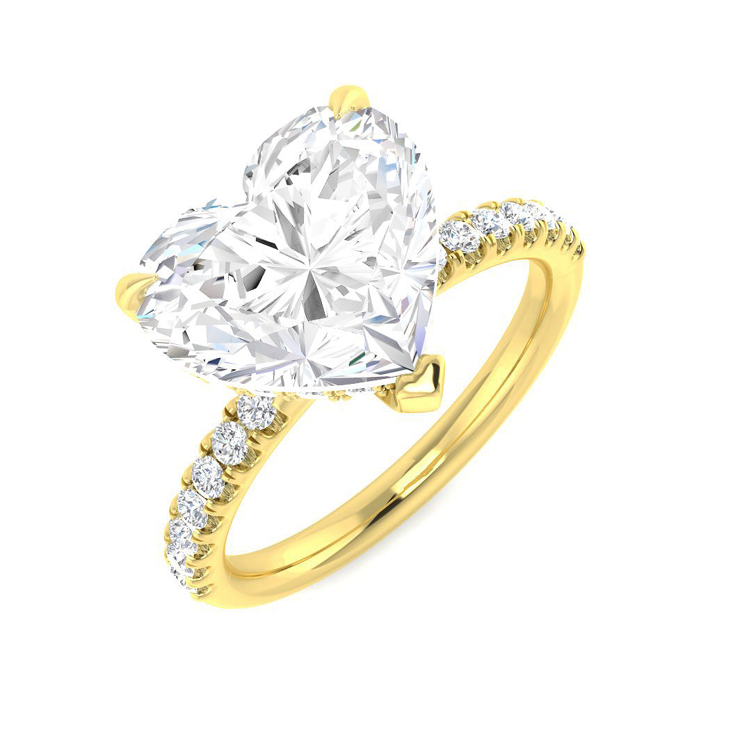 9ct Yellow Gold 4.43ct E VS2 Laboratory Grown CVD Ring