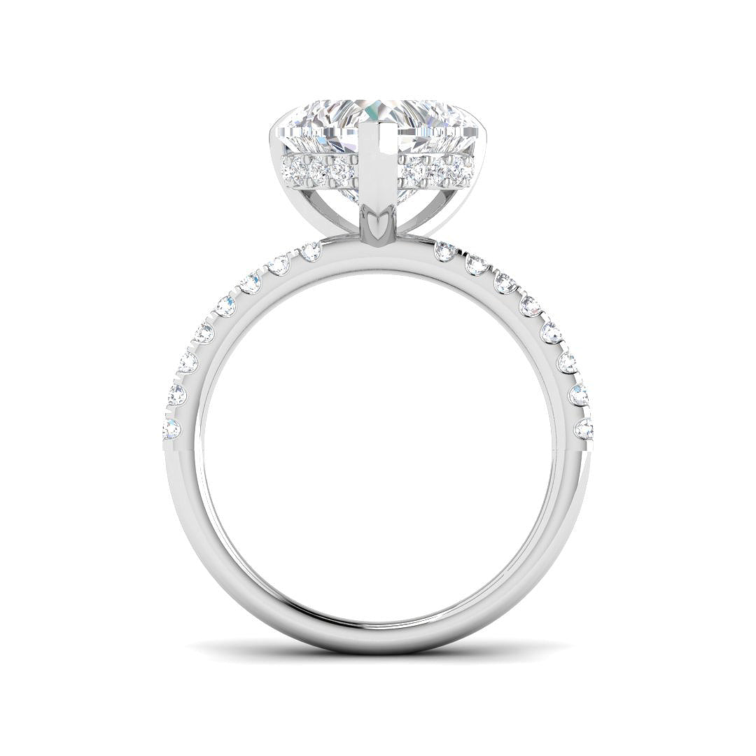 9ct White Gold 3.40ct E VS2 Laboratory Grown CVD Ring