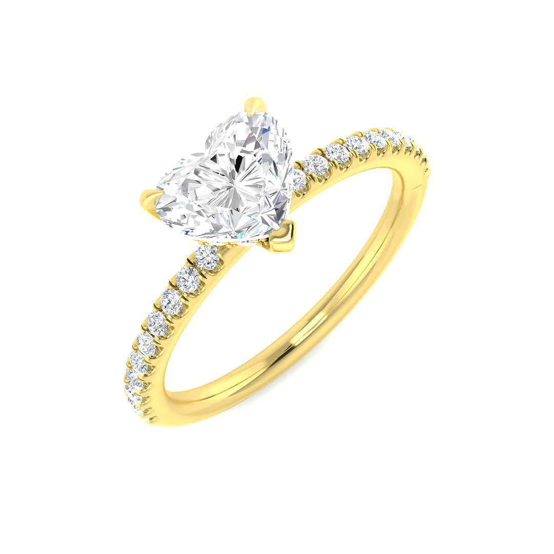 9ct Yellow Gold 1.29ct D VS1 Laboratory Grown CVD Ring