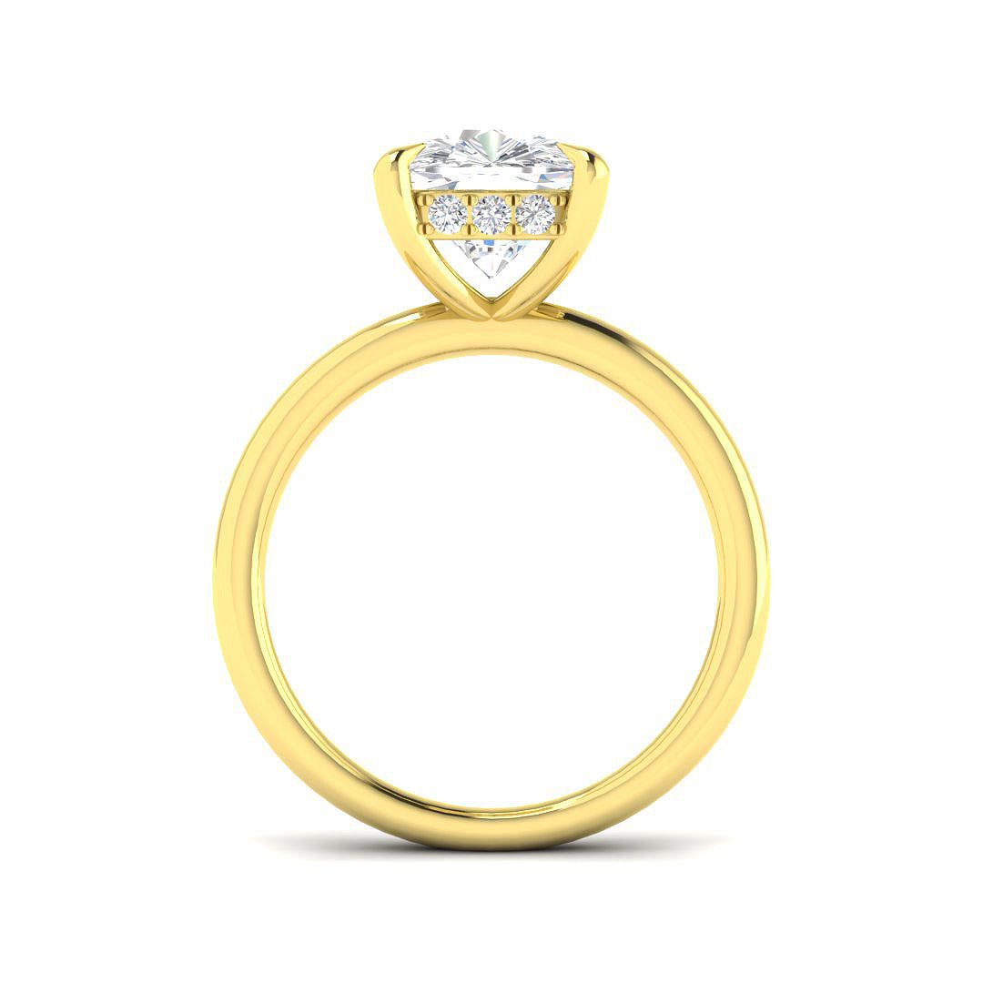 9ct Yellow Gold 4.18ct D VS2 Laboratory Grown CVD Ring