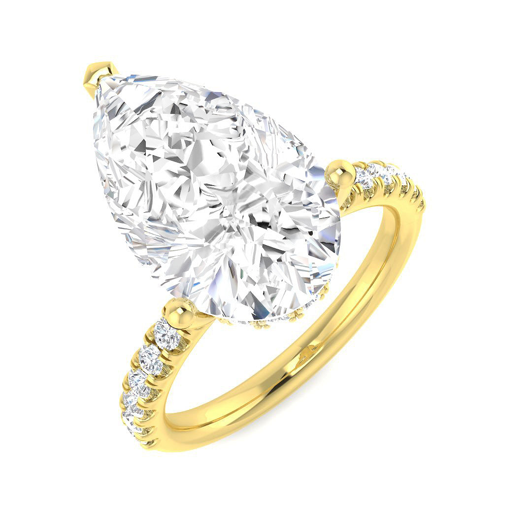 9ct Yellow Gold 5.57ct E VS2 Laboratory Grown CVD Ring