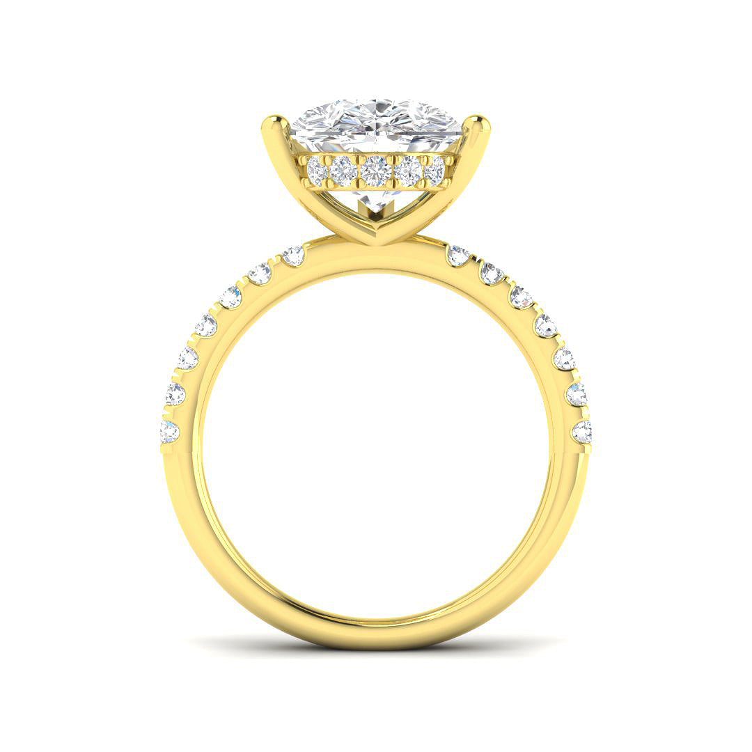 9ct Yellow Gold 5.57ct E VS2 Laboratory Grown CVD Ring