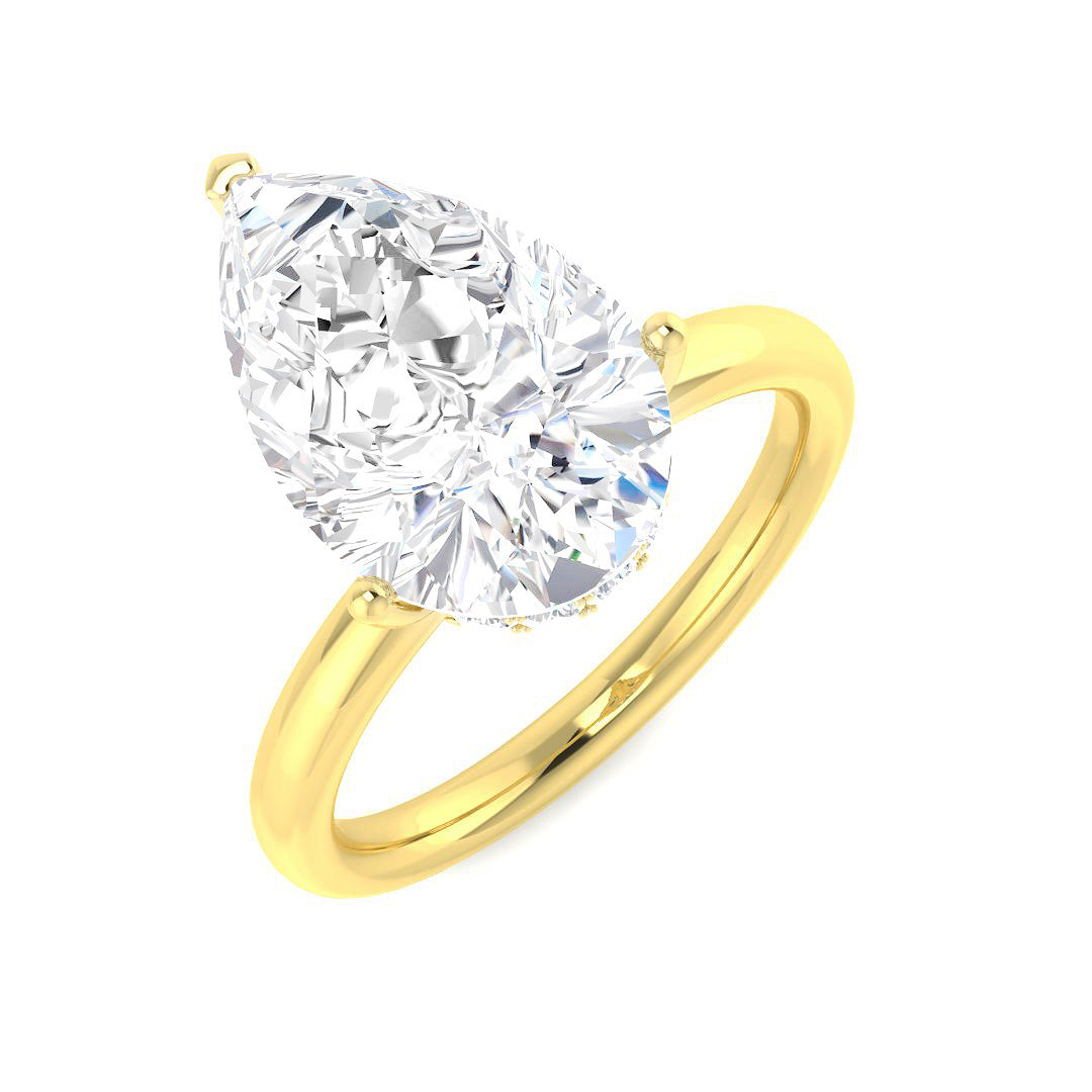 9ct Yellow Gold 4.23ct D VS2 Laboratory Grown CVD Ring
