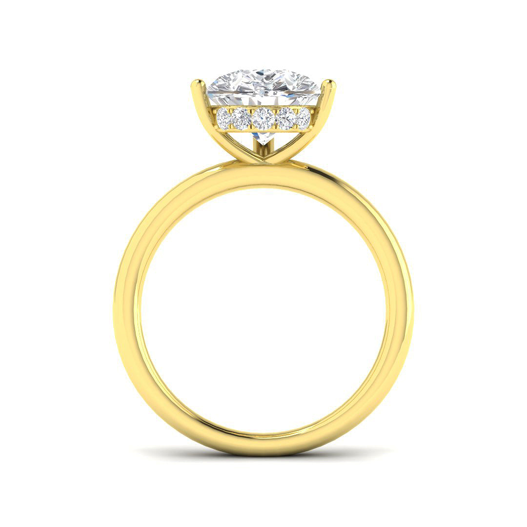 9ct Yellow Gold 4.23ct D VS2 Laboratory Grown CVD Ring