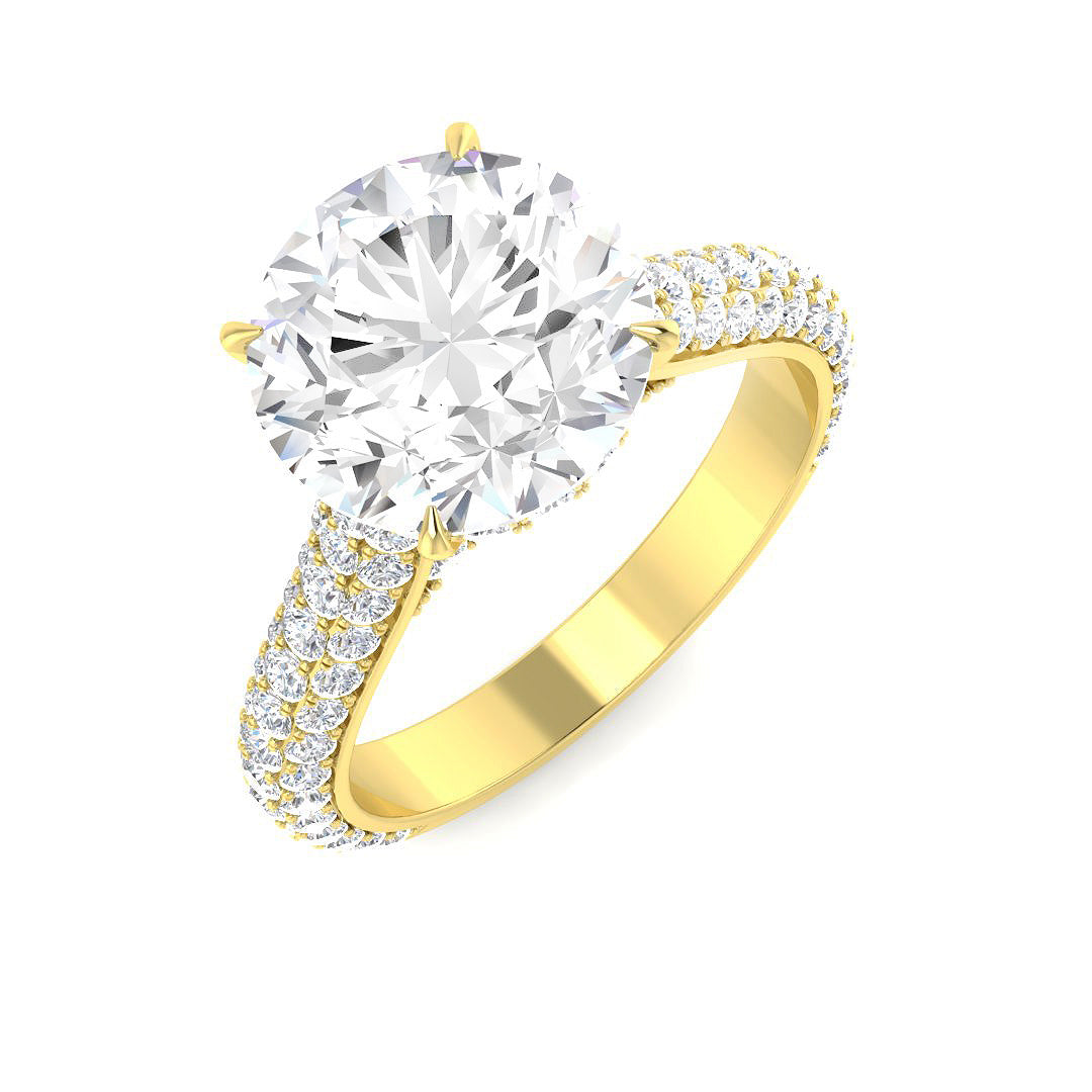 9ct Yellow Gold 4.21ct E VS1 Laboratory Grown CVD Ring
