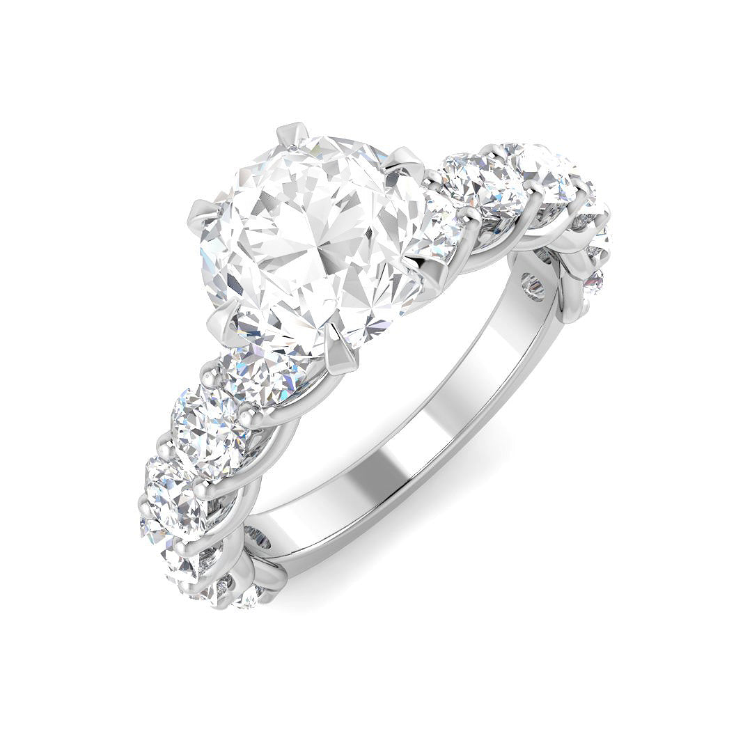 9ct White Gold 3.83ct E VS1 Laboratory Grown CVD Ring
