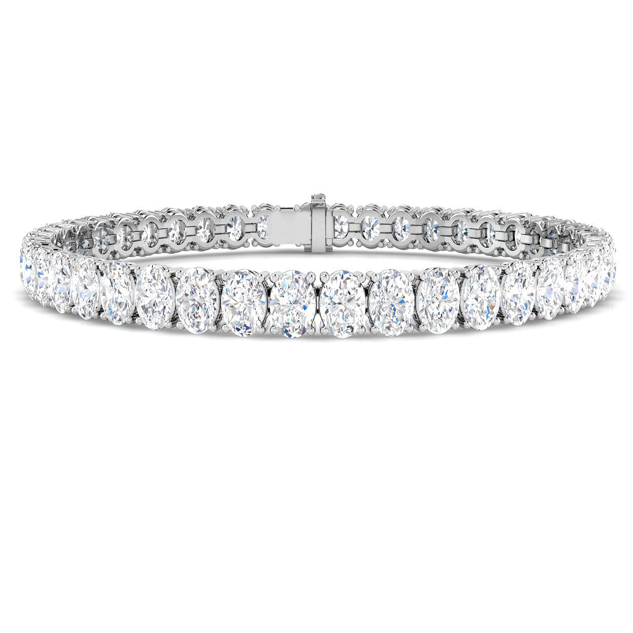 9ct White Gold 16.90ct Laboratory Grown CVD Bracelet
