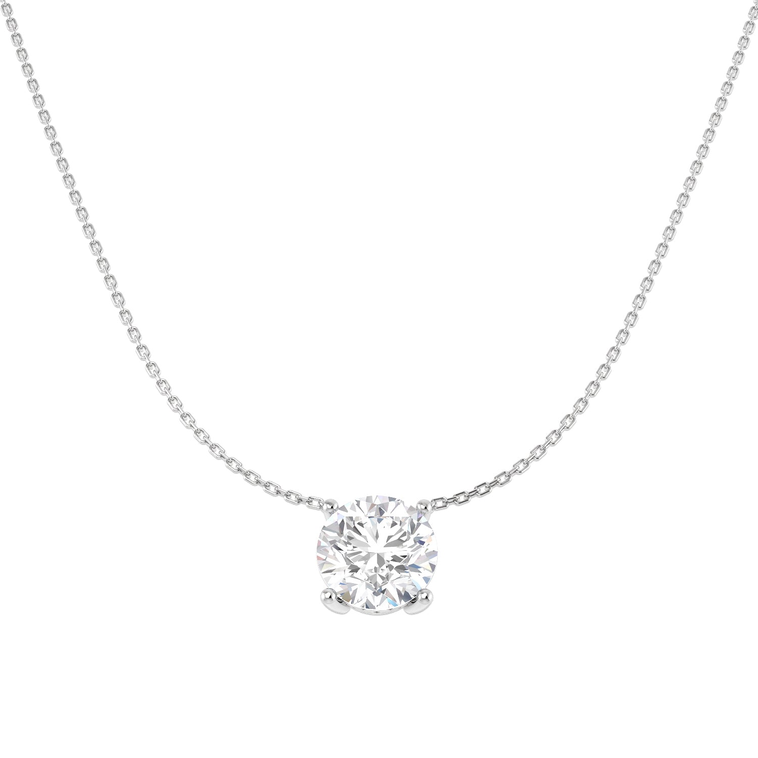 9ct White Gold 5.05ct E VS2 Laboratory Grown CVD Necklace