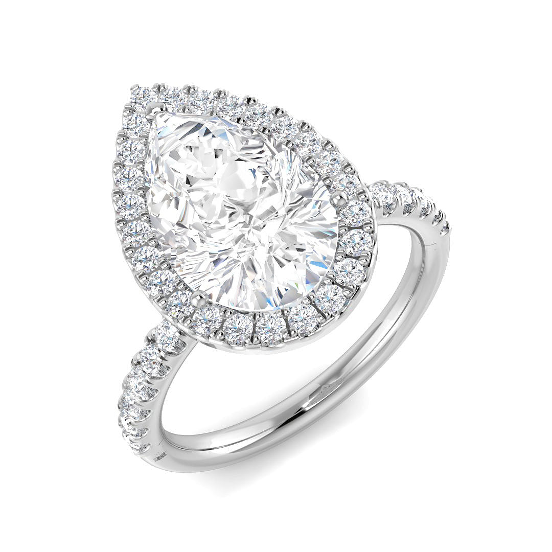 Platinum 3.52ct E VS2 Laboratory Grown CVD Ring