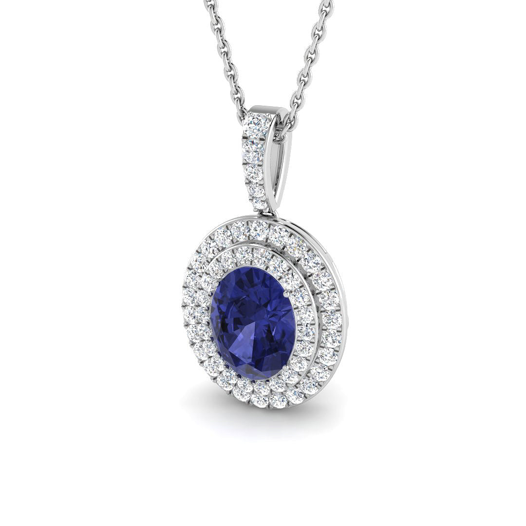 9ct White Gold 1.81ct Tanzanite Pendant