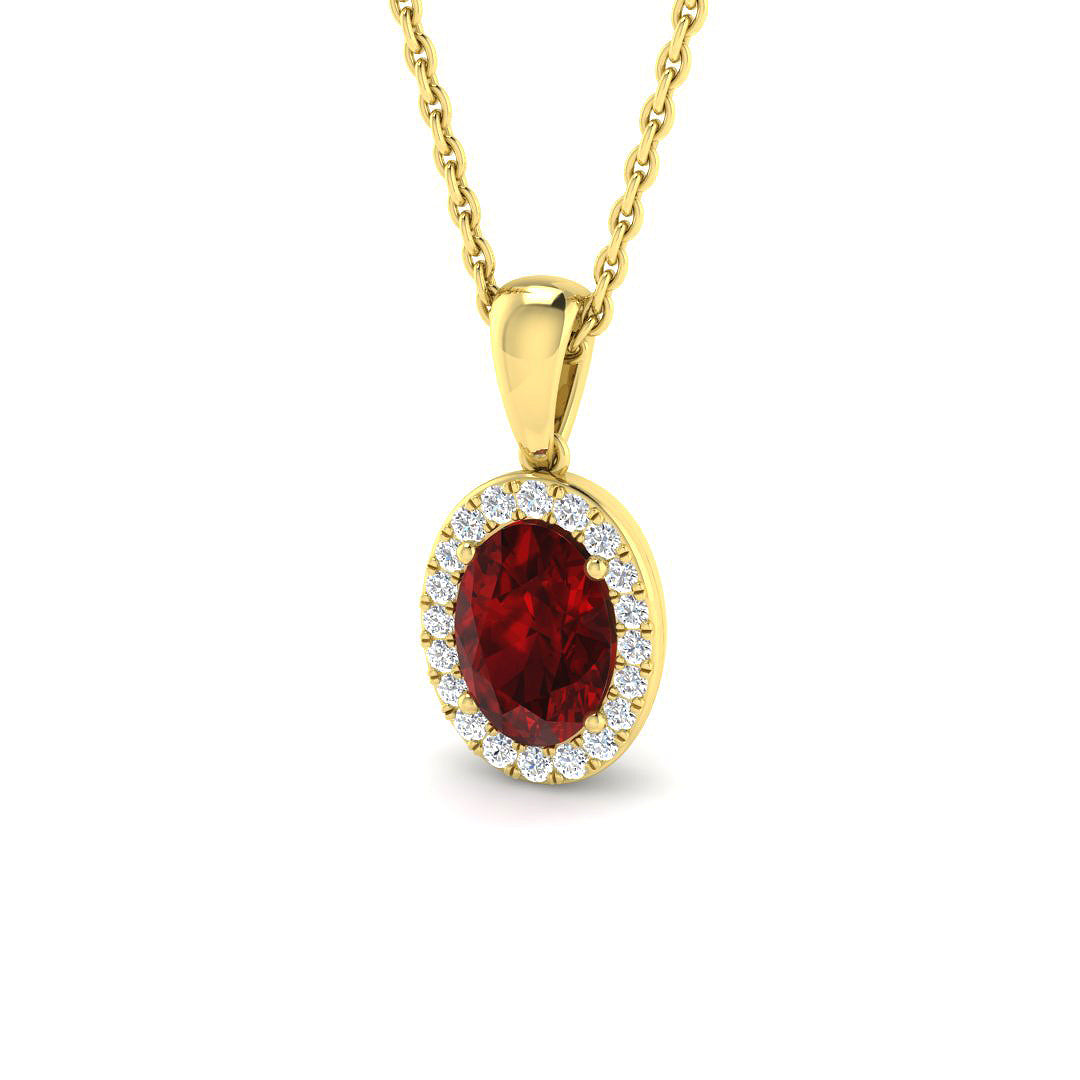 9ct Yellow Gold 0.89ct Ruby Pendant