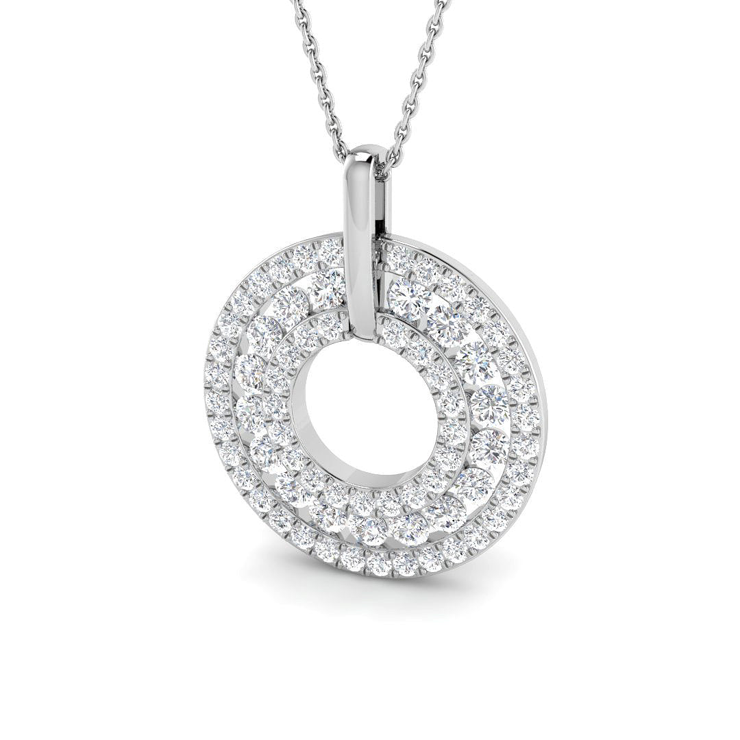 9ct White Gold 1.82ct G SI2 Diamond Pendant