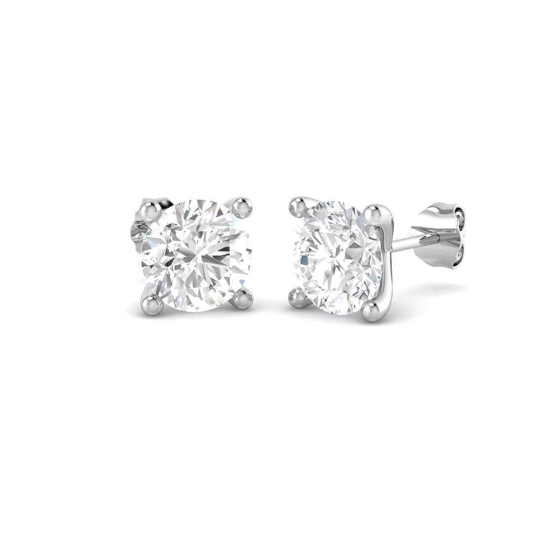 9ct White Gold 4.04ct D VS1 Laboratory Grown CVD Earrings