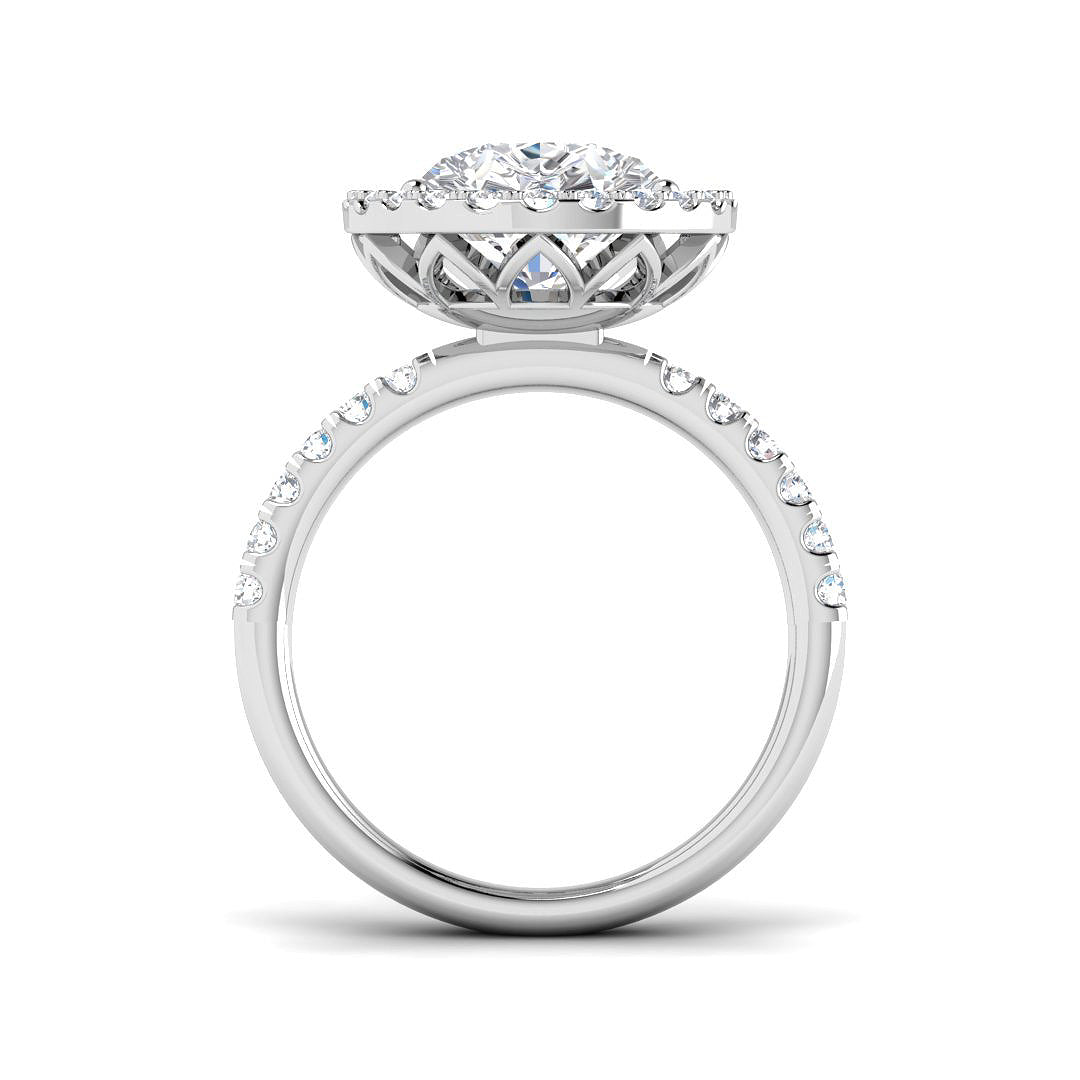 Platinum 5.71ct E VS2 Laboratory Grown CVD Ring