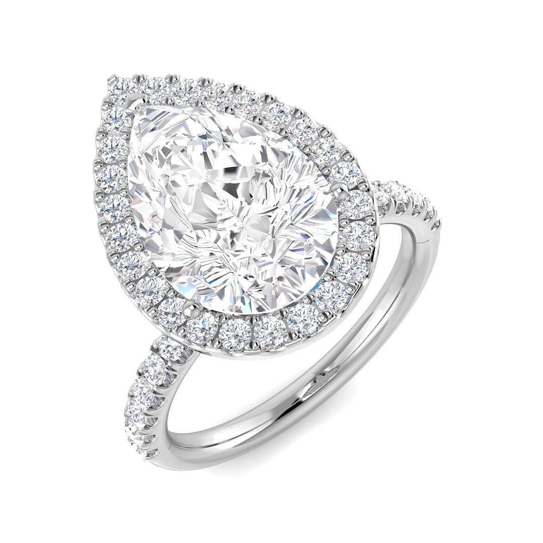 Platinum 4.60ct E VS2 Laboratory Grown CVD Ring
