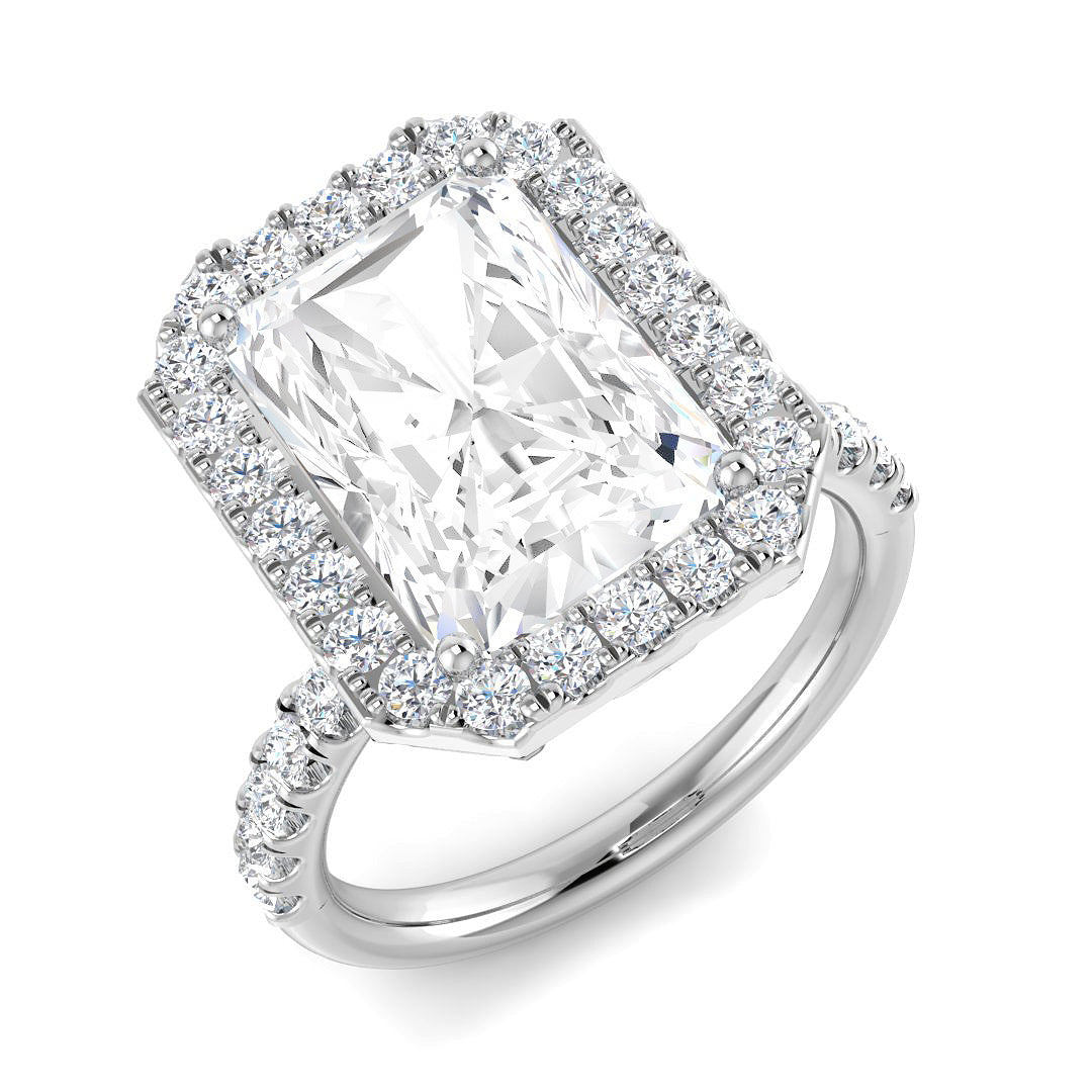 Platinum 5.71ct E VS1 Laboratory Grown CVD Ring