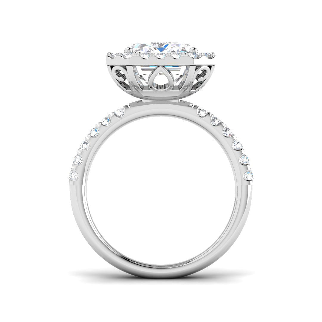 Platinum 5.71ct E VS1 Laboratory Grown CVD Ring