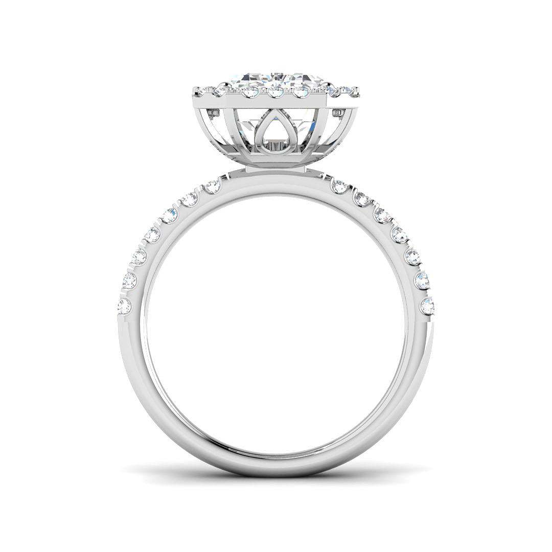 Platinum 4.61ct E VS2 Laboratory Grown CVD Ring
