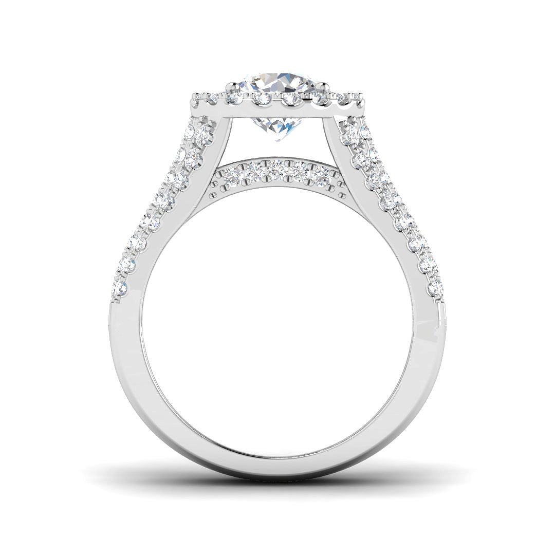 Platinum 2.56ct E VS2 Laboratory Grown CVD Ring