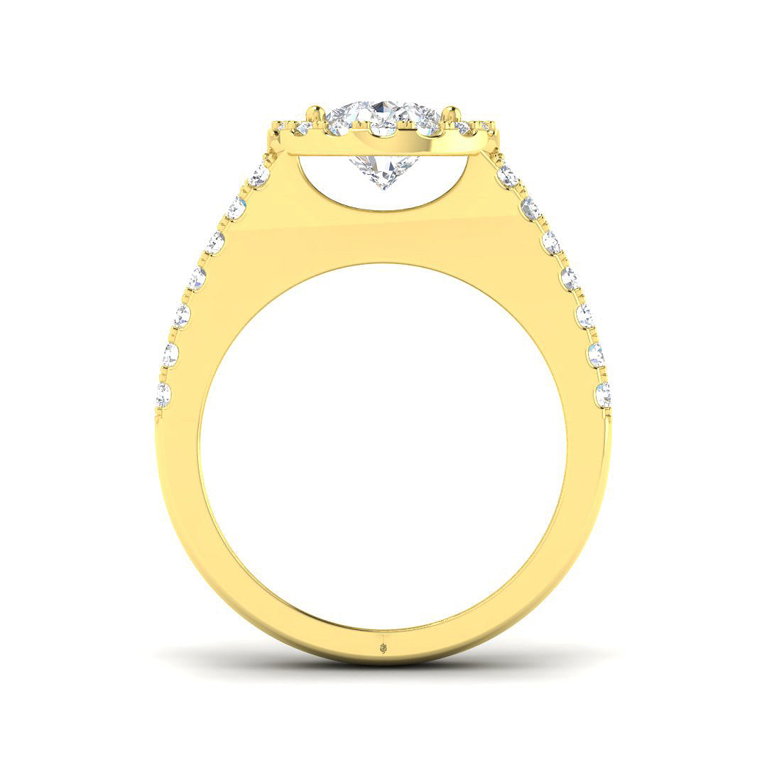 9ct Yellow Gold 2.48ct D VS2 Laboratory Grown CVD Ring