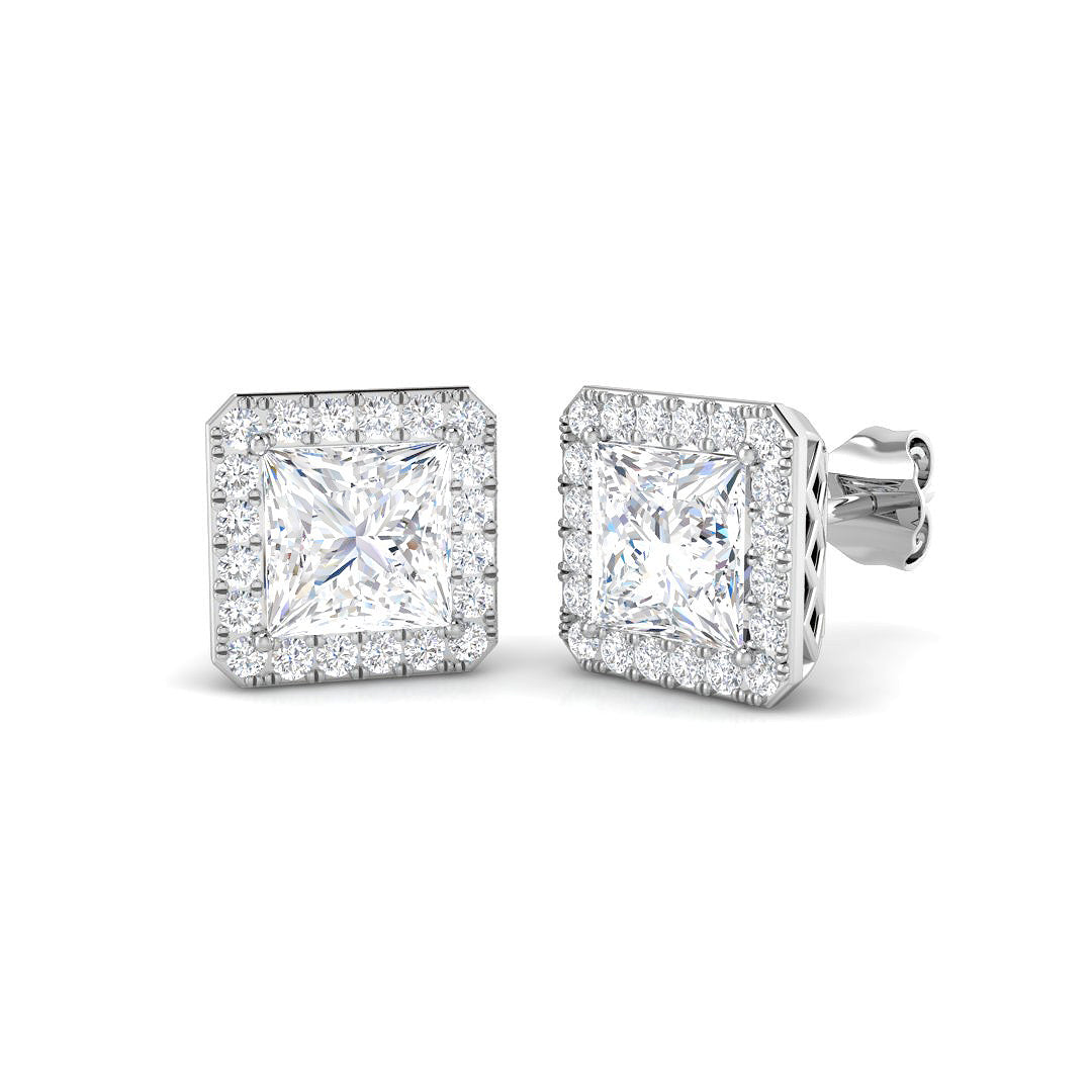 9ct White Gold 3.52ct E VS2 Laboratory Grown CVD Earrings