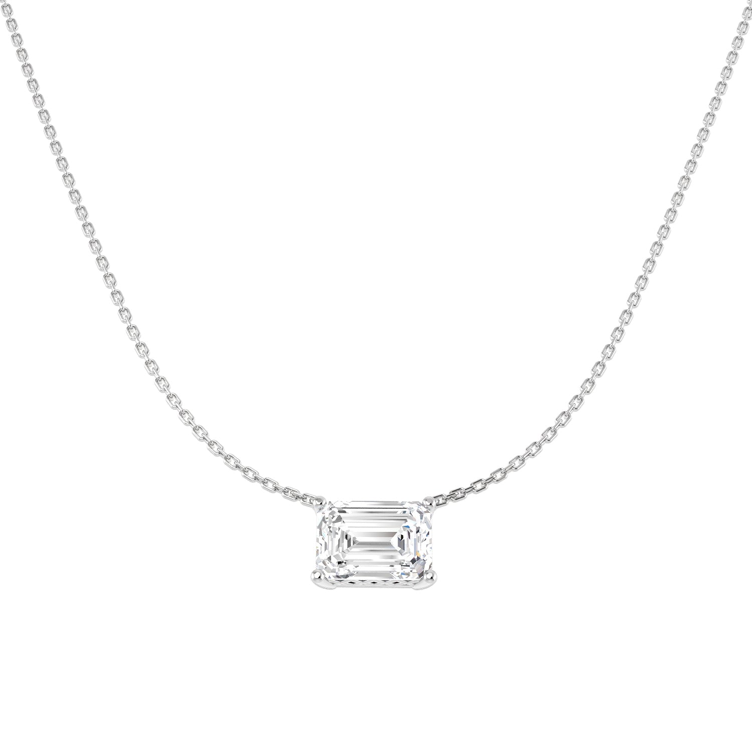 9ct White Gold 4.01ct E VS2 Laboratory Grown CVD Necklace