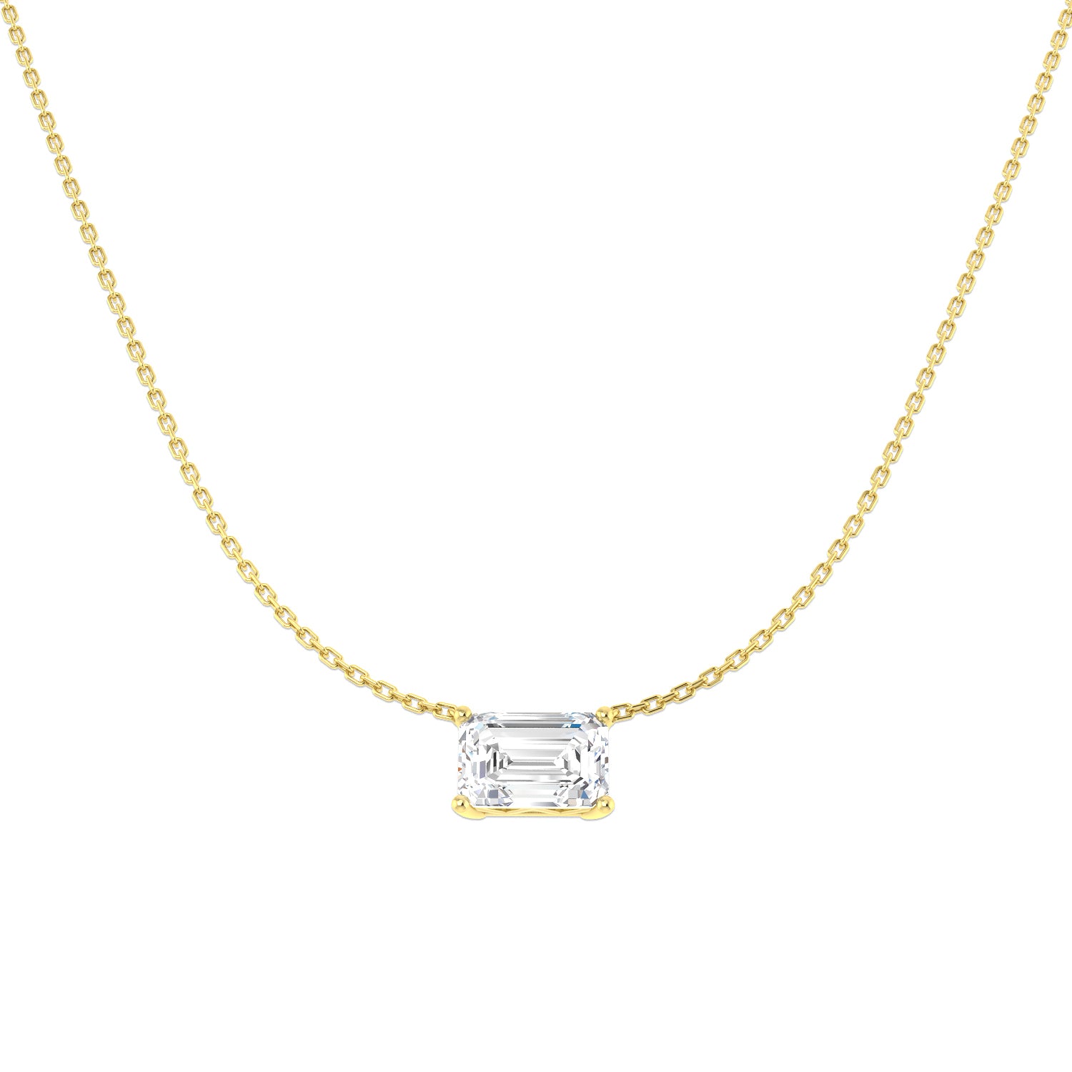 9ct Yellow Gold 3.00ct E VS2 Laboratory Grown CVD Necklace