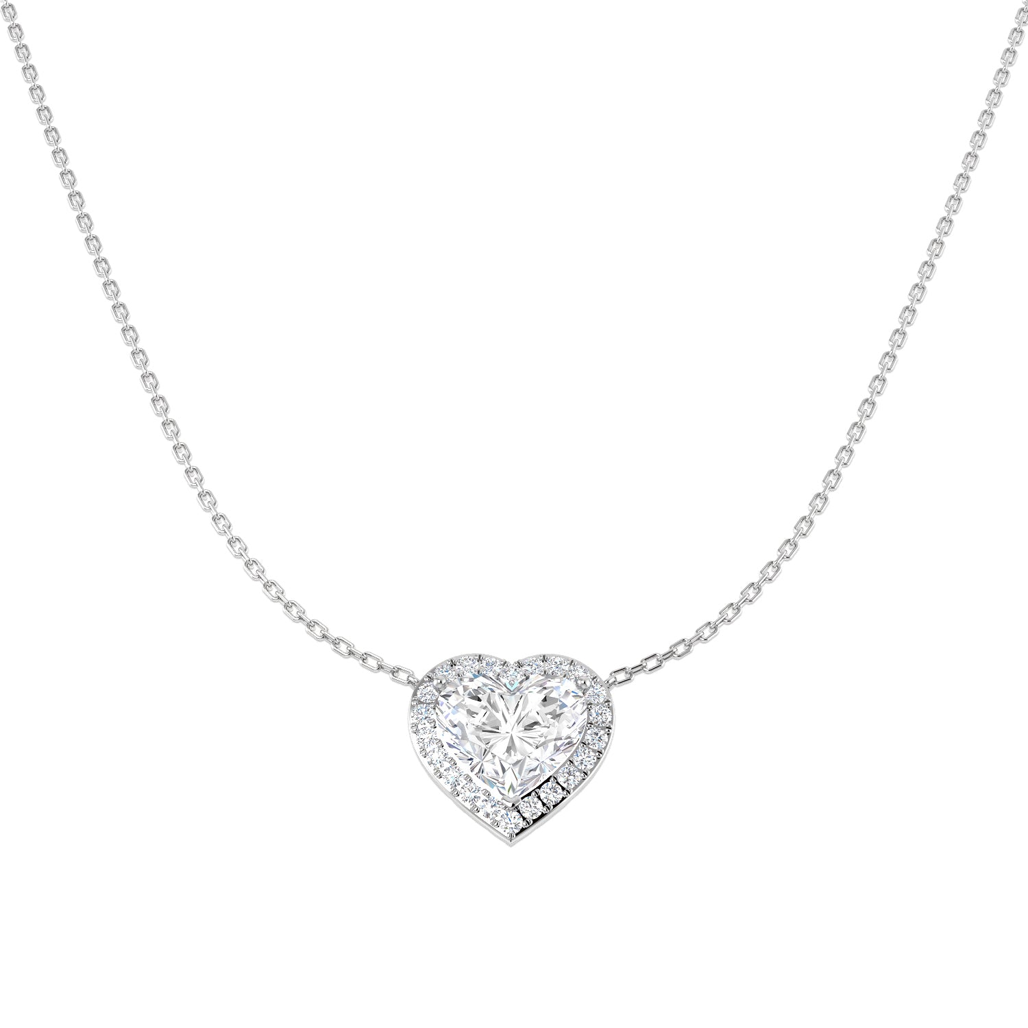 9ct White Gold 2.78ct D VS2 Laboratory Grown CVD Necklace