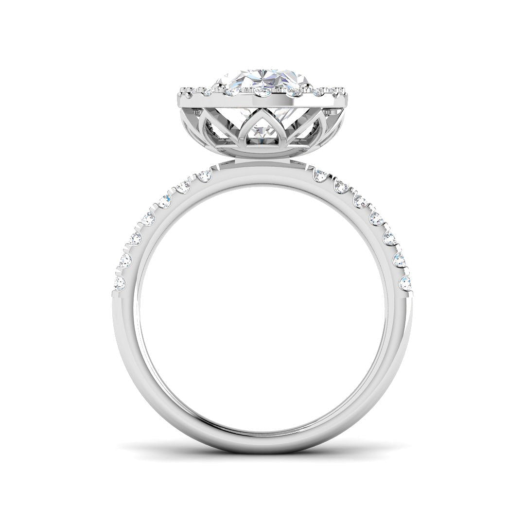 Platinum 3.58ct E VS2 Laboratory Grown CVD Ring