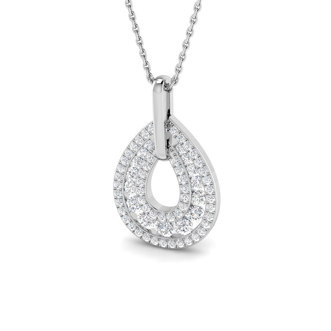 9ct White Gold 0.75ct G SI2 Diamond Pendant